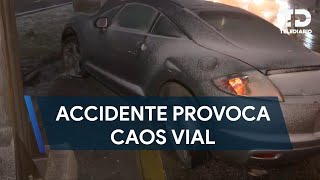 Accidente múltiple provoca caos vial en el bulevar Nazario Ortiz Garza