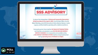 SSS Advisory - Enhanced Community Quarantine or  ECQ Operating Hours from March 29 to April 4 2021