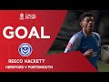 GOAL | Reeco Hackett | Hereford v Portsmouth | First Round | Emirates FA Cup 2022-23