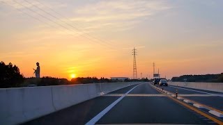 圏央道 内回り 阿見東IC - つくばJCT [車載動画 2014/04] 夕方