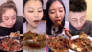 STIR-FRIED EGGPLANT WITH RICE (茄子拌饭) || *Subtitled* ASMR Chinese Food Mukbang 먹방 吃播