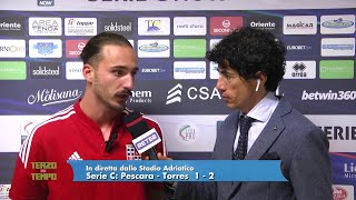Pescara - Torres 1-2 Masala: "Non siamo primi per caso"