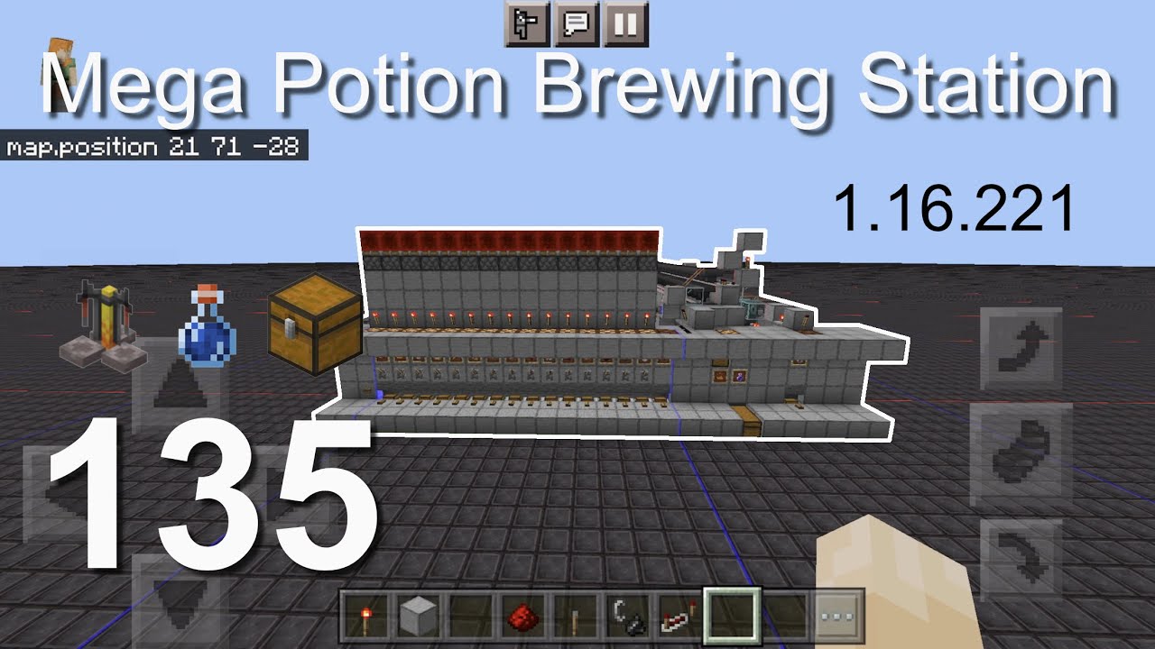Minecraft Bedrock Tutorials 135 How To Build A Mega Potion Brewing