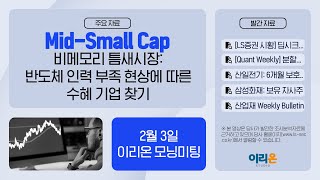 [이리온] 2월 3일 이리온 모닝미팅 | LS증권 시황, Quant, 산일전기, 삼성화재, 산업재 Weekly, LVMH, 헬스케어, Mid-Small Cap