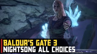 Save Nightsong | Kill Nightsong | Let Balthazar take Nightsong | All Choices Baldur's Gate 3 (BG3)