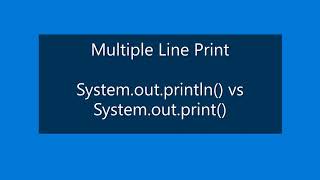 03 Multiple Line Printing