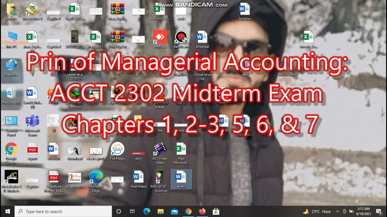 Prin Of Managerial Accounting: ACCT 2302 Midterm Exam Chapters 1, 2-3 ...