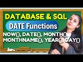 Database & SQL | Date Functions: NOW, DATE, MONTH, MONTHNAME, YEAR, DAY | Class 12 IP