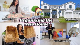 MOVING VLOGS: Organize with me, New TV, Laundry Reset 🧺🏡