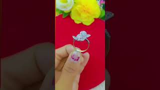 Amazing Ring 💍/ចិញ្ចៀនផ្លាកទីនដាំត្បូង #jewellery #jewely #goldaccessories #fan #gold #platinum