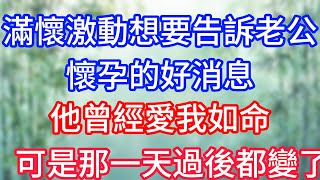 滿懷激動想要告訴老公，懷孕的好消息，他曾經愛我如命，可是那一天過後都變了。