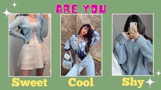 What type of girl are you? Shy, Sweet or Cool |Aesthetic Quiz 2023