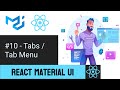 Tabs and tab component in React Material UI