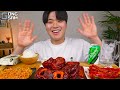 asmr mukbang 불닭볶음면 직접 만든 매운 우족찜 고추김치 먹방 fire noodles and spicy braised beef feet eating sound