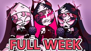 FRIDAY NIGHT FUNKIN' mod EVIL SKID n PUMP vs SARVENTE, FULL WEEK! (Remastered Sprites + Download!)