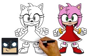 How To Draw Amy Rose | Sonic The Hedgehog