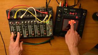 No input mixing - improvised performance with Behringer 1002B mixer and Korg Kaoss Pad 3