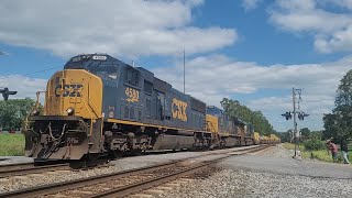 An SD70AC Leads I135 Past Warm Springs Road