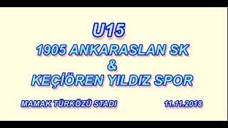 U15 2018/2019 4.GRUP 14.HAFTA 1905 ANKARASLAN SK - KEÇİÖREN YILDIZ SPOR