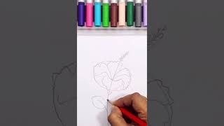 Flower drawing  for beginners #CreativeArt #Satisfying