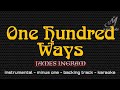 ONE HUNDRED WAYS [ JAMES INGRAM ] INSTRUMENTAL | MINUS ONE