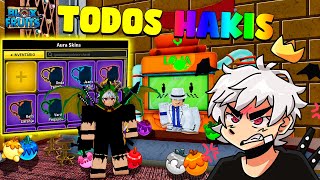 LEVEI 1 DIA PRA PEGAR TODOS OS HAKI COLORIDO E PEGUEI AS NOVAS FRUTINHAS NO BLOX FRUITS!!😰❄️