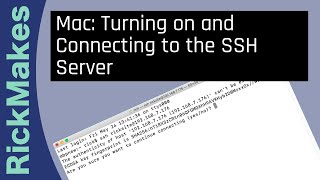 Mac: Turning on and Connecting to the SSH Server