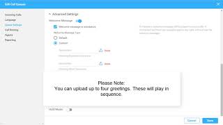 Webex calling admin portal – Queue settings