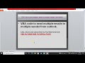VBA code to send multiple emails to multiple sender from Outlook on single click