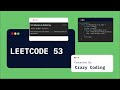 leetcode 53  - Maximum Subarray | Optimal Approach  in JAVA.