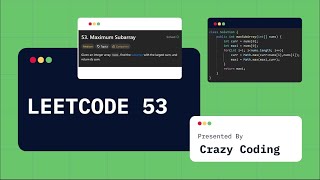 leetcode 53 - Maximum Subarray | Optimal Approach in JAVA.