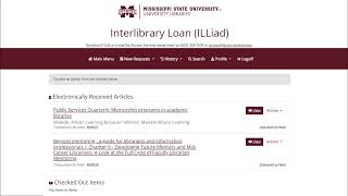 How to Use Interlibrary Loan (ILLiad) at MSU Libraries
