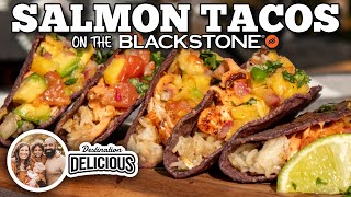 Salmon Tacos on the Blackstone Griddle