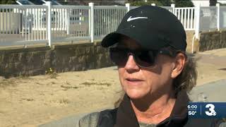 Mom whose Sailor son died by suicide visits Virginia Beach 14th St. pier tribute