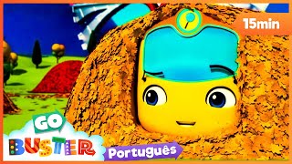 Esconde-esconde Limpeza de outono | Go Buster em Português | Desenhos Animados para Crianças