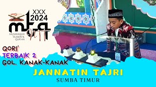 QORI' TERBAIK 2 GOL. ANAK-ANAK || JANNATIN TAJRI || MTQ KE-30 TINGKAT PROV NTT  2024 DI KAB. ALOR