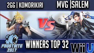 Frostbite 2017 WINNERS TOP 32 - 2GG | Komorikiri (Cloud) vs MVG | Salem (Bayonetta)