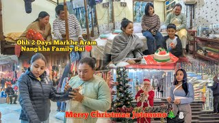 Aram Nang Sokha Oh 2 days Markhe Family Bai ❤️ Joto nono Merry Christmas 🎄🎁