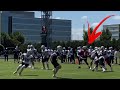 Dallas Cowboys Dak Prescott to Amari Cooper at practice today