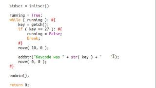 Python [curses] 03 Exploring Getch