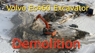 Volvo Ec460 Excavator Vs Cat caterpillar Kaivuri työssä