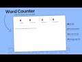 Create a Live Word Counter | Count Words, Characters, Sentence & Paragraphs - Html, CSS & Javascript