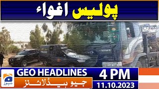 Geo Headlines 4 PM | Chartered plane booked from Dubai for Nawaz Sharif’s Pakistan return on 21st