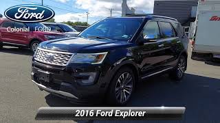 Certified 2016 Ford Explorer Platinum, Danbury, CT X1302A