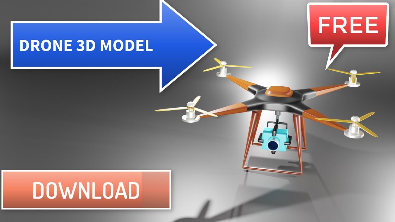 Drone 3d Model Free Download #free Download #drones #dronevideo # ...