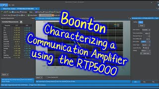 Boonton - Characterizing a Communication Amplifier using  the RTP5000