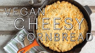 Cheesy Cornbread Recipe | Vegan Holiday Recipe | Make it Vegan Monday | The Edgy Veg