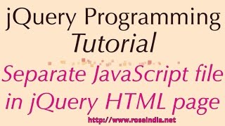 Separate JavaScript file in jQuery HTML page