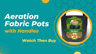 Aeration Fabric Pots with Handles | Vegetable growing Bag | Gardzen | Best Selling Products