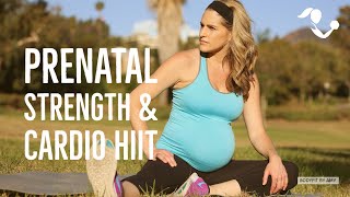 45 Minute Prenatal  Strength & Cardio HIIT Weights Workout for All Trimesters of Pregnancy.